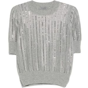 Ermanno Scervino, Dames, Truien, Grijs, Maat: L Wol,