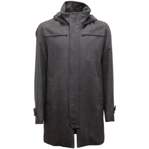 Herno, Heren, Mantels, Grijs, Maat: L Wol,