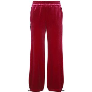 Versace Jeans Couture, Dames, Broeken, Rood, Maat: 2XS Poliester,