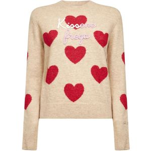 MC2 Saint Barth, Dames, Truien, Roze, Maat: M Wol,