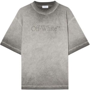 Off White, Heren, Tops, Grijs, Maat: M Katoen,