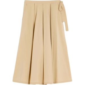 Weekend Max Mara, Dames, Rokken, Beige, Maat: XS Katoen,