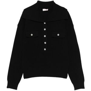 Liu Jo, Dames, Truien, Zwart, Maat: S Viscose,