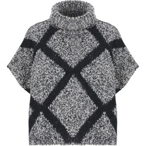 Panicale, Dames, Truien, Blauw, Maat: XS Wol,