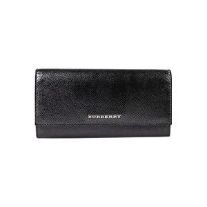 Burberry Stijlvolle Zwarte Leren Portemonnee/Pashouder , Black , Dames , Maat: ONE Size