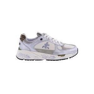 Premiata Dames Mase D Sneaker Grijs/Wit , Gray , Dames , Maat: 36 EU