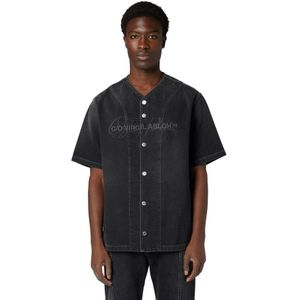 Off White, Heren, Overhemden, Zwart, Maat: M Katoen,