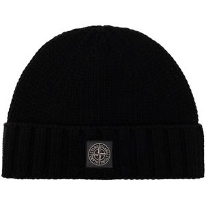 Stone Island, Heren, Accessoires, Zwart, Maat: ONE Size Wol,