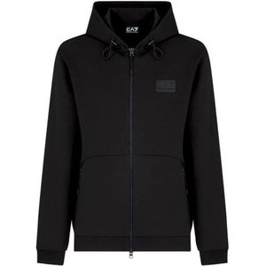 EA7voor mannen. 7M000094_AF12116 Lux Identity sweatshirt met capuchon in marineblauw interlock (3XL), Casual, Sportief, Katoen, Meerdere spo