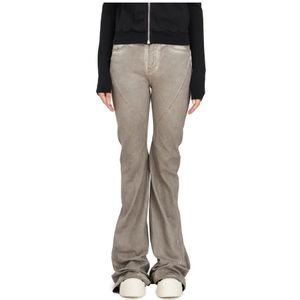 Rick Owens, Dames, Broeken, Grijs, Maat: W26 Denim,