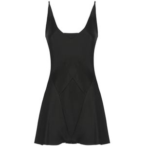 Maison Margiela, Dames, Jurken, Zwart, Maat: S Viscose,