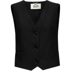 Silvian Heach, Dames, Jassen, Zwart, Maat: 2XS Poliester,