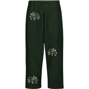 Baziszt, Heren, Broeken, Groen, Maat: S Katoen,