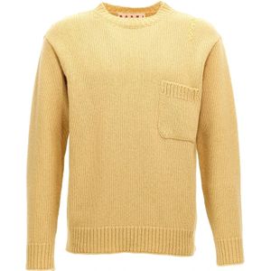 Marni, Heren, Truien, Geel, Maat: M Wol,