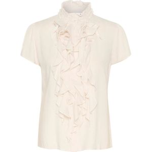 Saint Tropez, Dames, Blouses & Shirts, Wit, Maat: L Linnen,