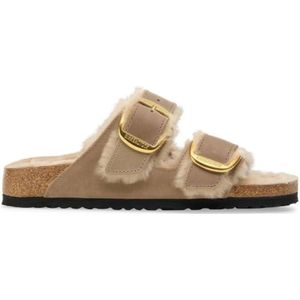Birkenstock, Dames, Schoenen, Beige, Maat: 41 EU Leer,
