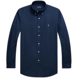 Polo Ralph Lauren, Heren, Overhemden, Blauw, Maat: L Katoen,