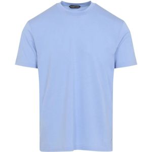 Tom Ford, Heren, Tops, Blauw, Maat: M Katoen,