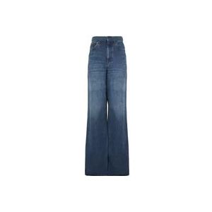 Chloé Blauwe High-Rise Jeans Paris-Geëtste Knoop , Blue , Dames , Maat: W28