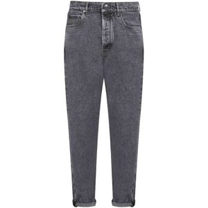 Brunello Cucinelli, Heren, Jeans, Grijs, Maat: S Katoen,