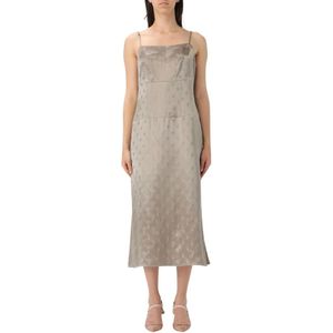 Fendi, Dames, Jurken, Beige, Maat: XS Zijde,