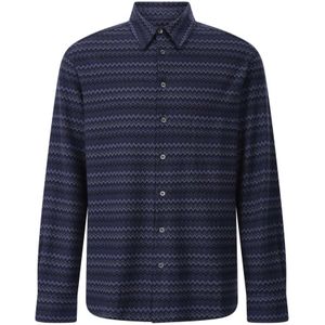 Missoni, Heren, Overhemden, Blauw, Maat: M Katoen,