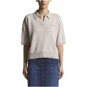 Peserico, Dames, Truien, Beige, Maat: S