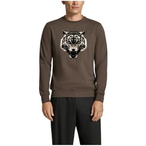 Antony Morato - Urban Sweatshirt - Grijs - Heren - Katoen - Tijgerprint