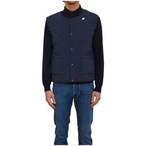 K-Way, Heren, Jassen, Blauw, Maat: L Leer,