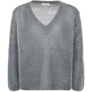 Ottod'Ame, Dames, Truien, Grijs, Maat: M Mohair,