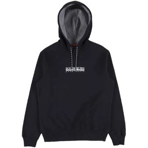 Napapijri, Heren, Sweatshirts & Hoodies, Zwart, Maat: L