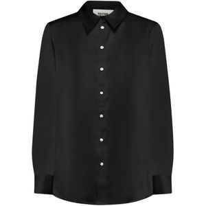 Silvian Heach, Dames, Blouses & Shirts, Zwart, Maat: 2XS Leer,