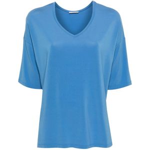 Le Tricot Perugia, Dames, Tops, Blauw, Maat: L Viscose,