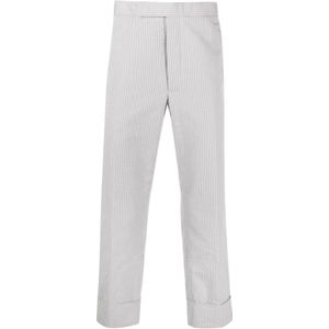 Thom Browne, Heren, Broeken, Grijs, Maat: L Katoen,
