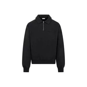 Dior Zwarte Katoenen Sweatshirt Polo Kraag , Black , Heren , Maat: M