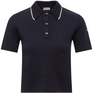 Moncler, Dames, Tops, Blauw, Maat: S