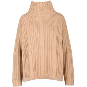 Max Mara, Dames, Truien, Bruin, Maat: XL Wol,