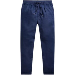 Polo Ralph Lauren, Heren, Broeken, Blauw, Maat: S Linnen,