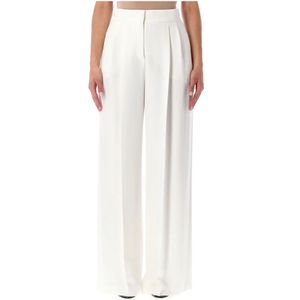 Alberta Ferretti, Dames, Broeken, Wit, Maat: S Viscose,