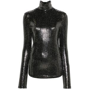 Isabel Marant - Top - Zwart - Nylon - Lange Mouwen