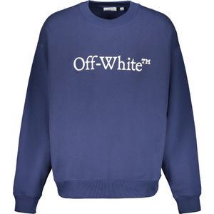 Off White, Heren, Sweatshirts & Hoodies, Blauw, Maat: L Katoen,