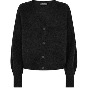 Mos Mosh - Mmthora V-Neck Knit Cardigan - Zwart - Dames - Gebreid Vest
