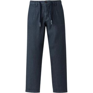 Mcs, Heren, Broeken, Blauw, Maat: 2XL Linnen,