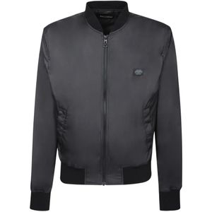 Dolce & Gabbana, Heren, Jassen, Zwart, Maat: S Nylon,