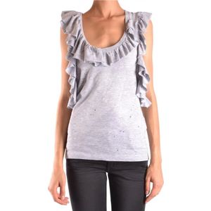 Dsquared2, Dames, Tops, Grijs, Maat: S