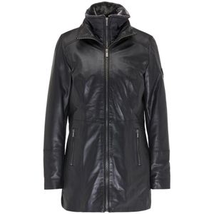 Carlo Colucci - Donatella - Leren Jas - Zwart - Dames