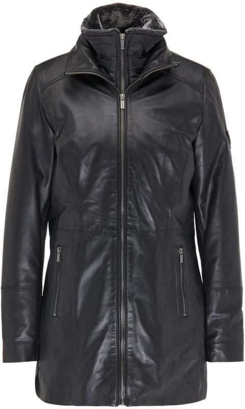 Carlo Colucci - Donatella - Leren Jas - Zwart - Dames