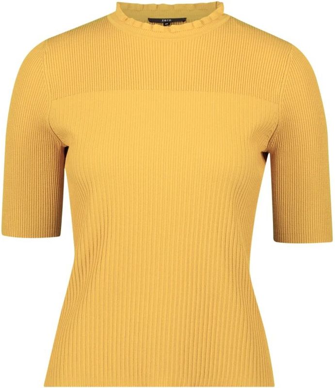 zero - Trui - Geel - Aansluitende Pasvorm - Halve Mouw