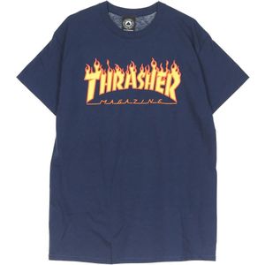 Thrasher, Heren, Tops, Blauw, Maat: M Lame,