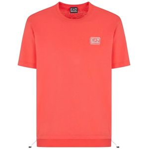 Emporio Armani Ea7, Heren, Tops, Rood, Maat: S
